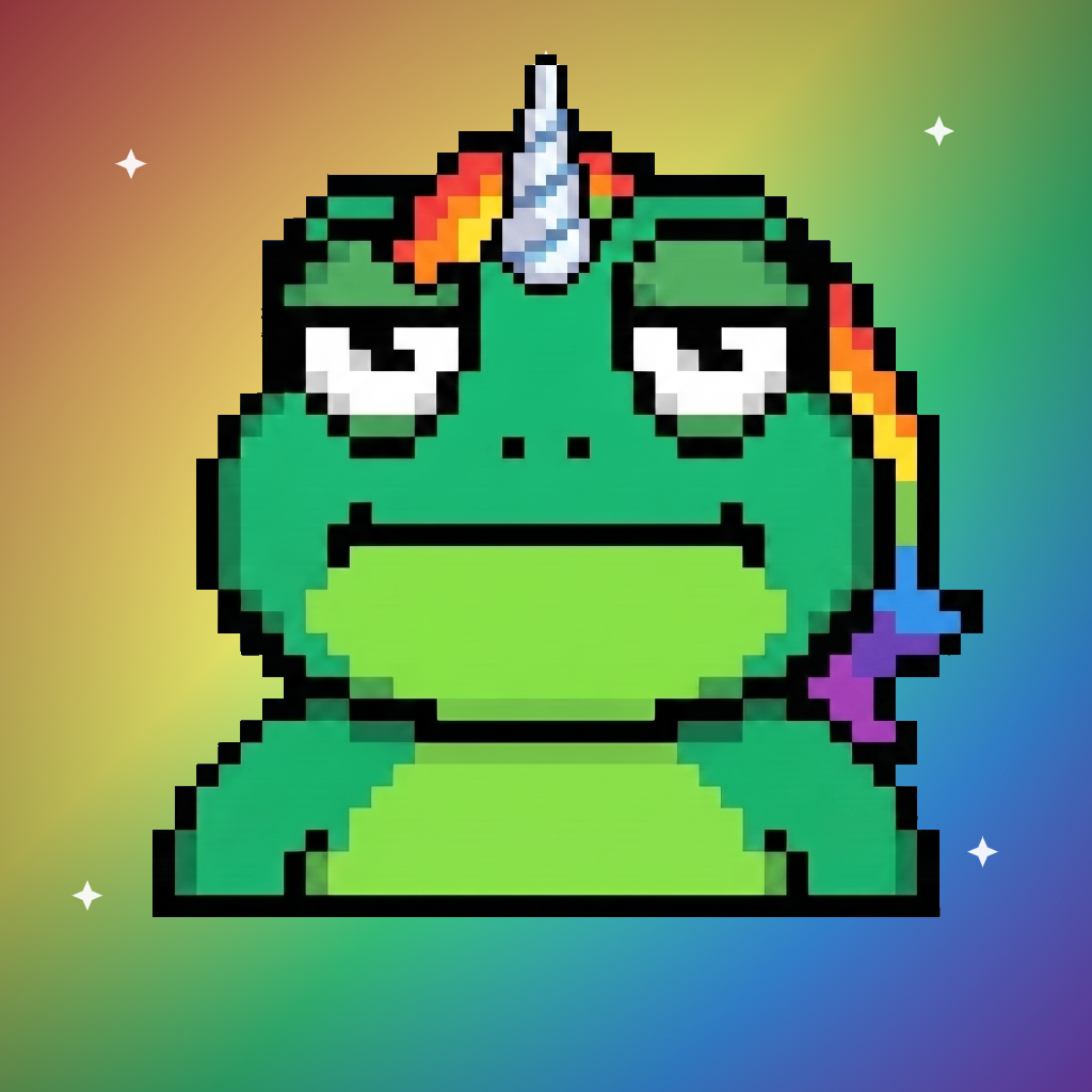 Frongz pixel-art frog