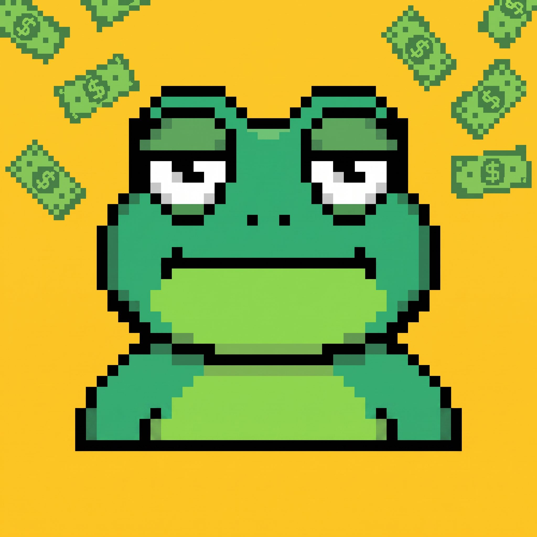 Frongz pixel-art frog