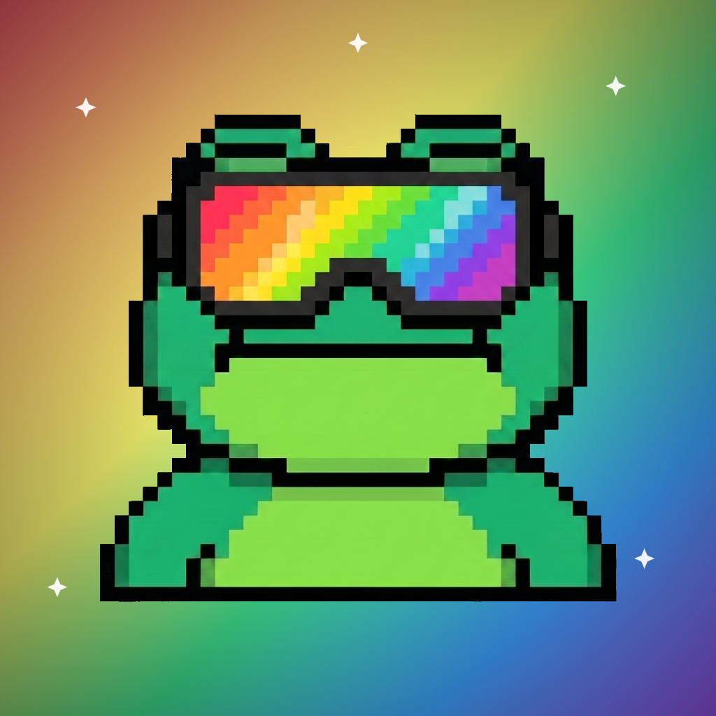 Frongz pixel-art frog